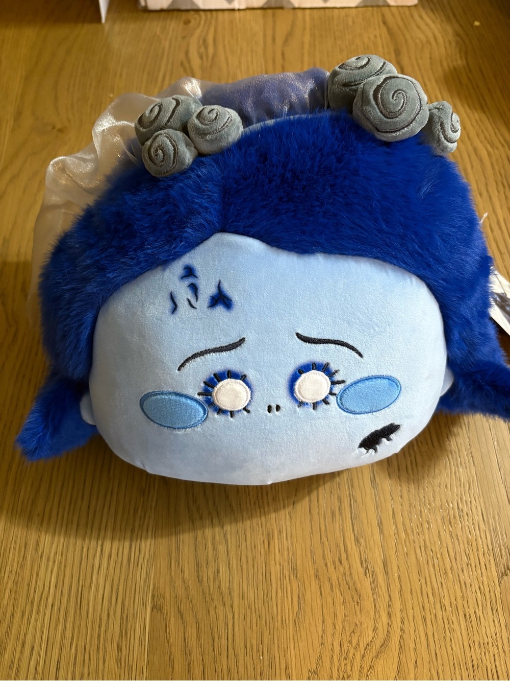 Emily from Corpse Bride Plush Character Pillow - Soft Blue Fantasy Stuffed Toy